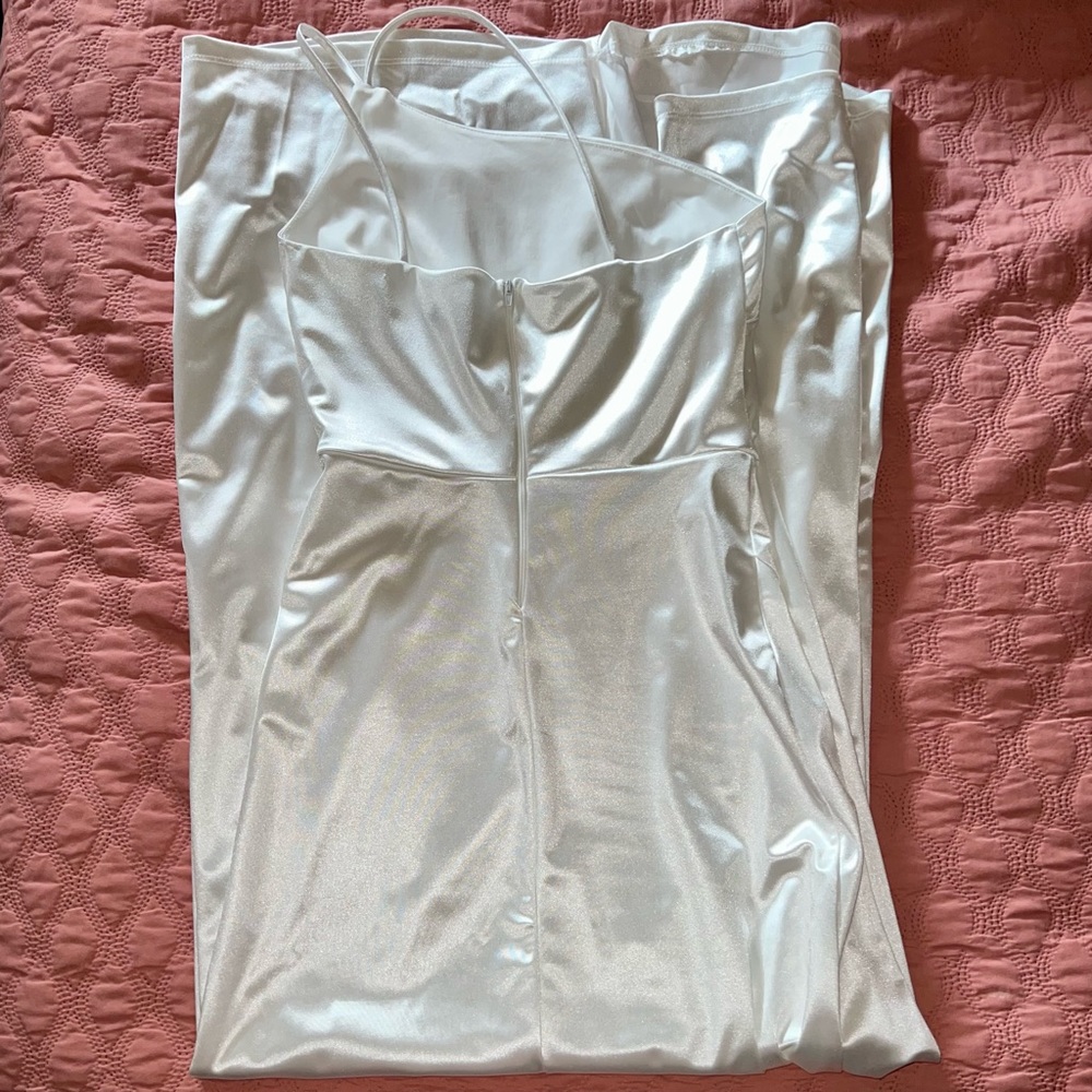 Windsor Satin High Slit Gown Dress - Picture 6 of 6